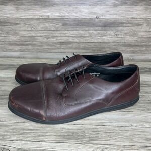 Birchbury Brenston Shoes Mens 12 Brown Leather Minimalist Barefoot Sneakers